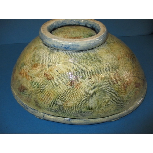 78 - An Anna Lambert studio pottery bowl, approx. length 36cm in good pre-owned condition