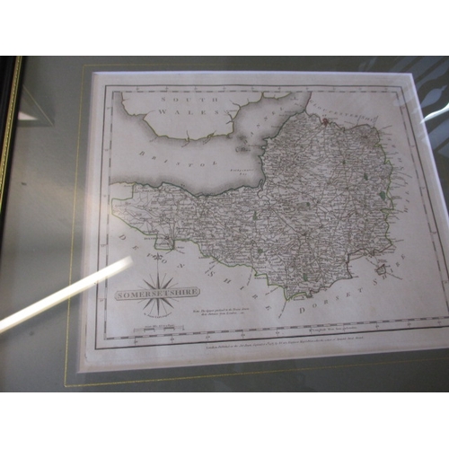 187 - 3 Antique maps of Ireland and Suffolk and a later example of Somerset. Approximate size of largest 5... 