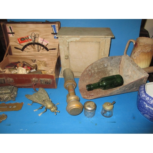 196 - A quantity of general clearance items, to include sewing items, all in used condition some with dama... 