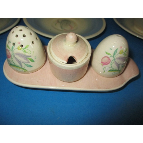 208 - A small quantity of Susie Cooper ceramics, to include a cruet set, in used condition with no observe... 