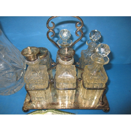 215 - A parcel of clearance items, to include a 6 bottle cruet and Doulton Countess plates, all in used co... 