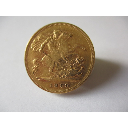 81 - A Victorian gold half sovereign dated 1899, a circulated coin with fine definition of features