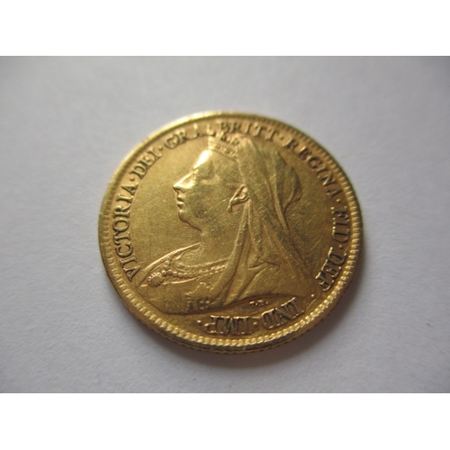 81 - A Victorian gold half sovereign dated 1899, a circulated coin with fine definition of features