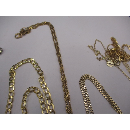 61 - A parcel of gold and yellow metal jewellery items, approx. gross parcel weight 74g, without large st... 