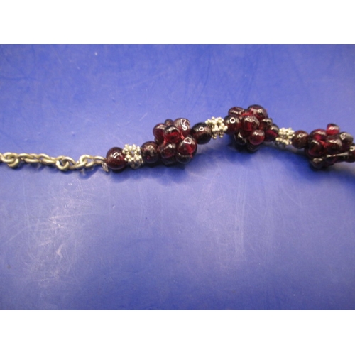 160 - A Yemen garnet necklace and a choker style necklace, both in good useable pre-owned condition