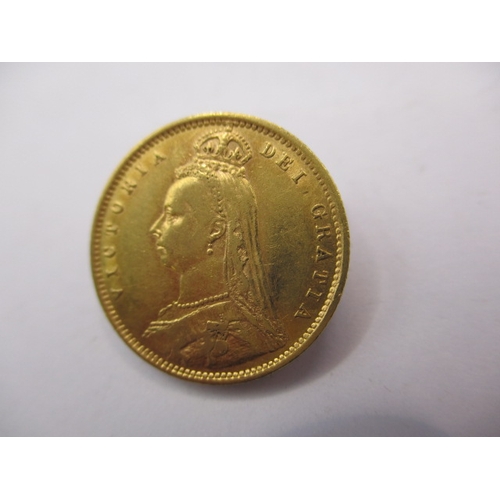 96 - A Victorian gold half sovereign dated 1892, a circulated coin with very good definition of features