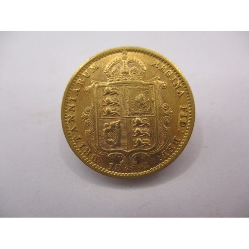 96 - A Victorian gold half sovereign dated 1892, a circulated coin with very good definition of features