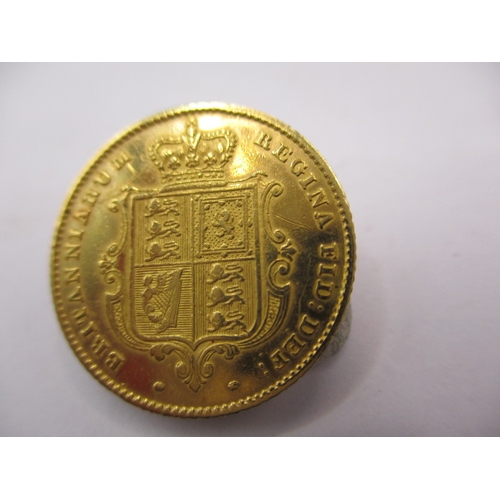 97 - A Victorian gold half sovereign dated 1842, a circulated coin with good definition of features