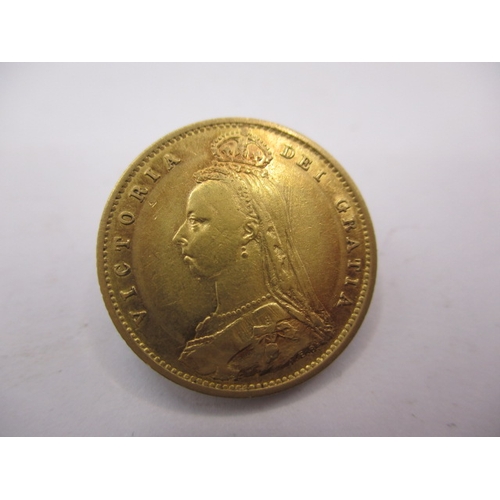 98 - A Victorian gold half sovereign dated 1887, a circulated coin with good definition of features