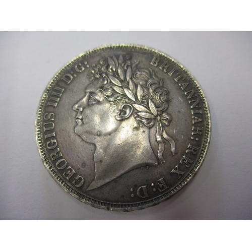 136 - Two silver crowns, George III dated 1819 & George VI dated 1821, both very good grade circulated coi... 