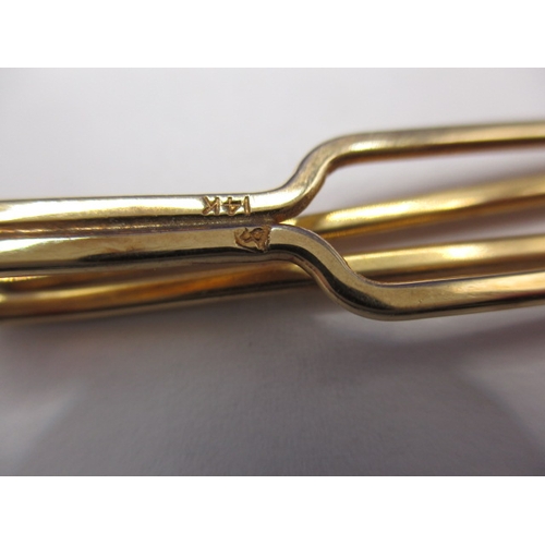 46 - A vintage American 14K yellow gold tie clip. Approx. weight 5g. In good pre-owned condition