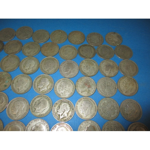 137 - A parcel of pre-decimal silver and part silver coins, approx. gross parcel weight 1530g, all in circ... 