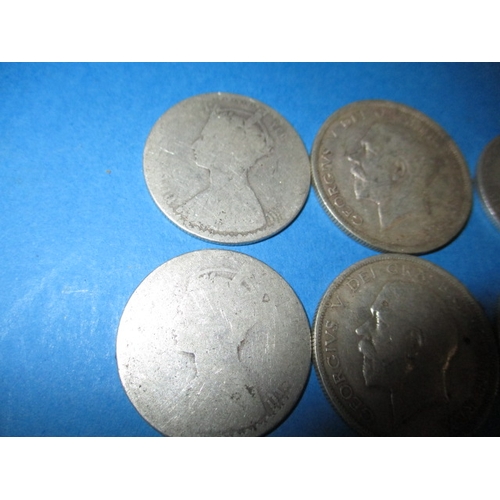 137 - A parcel of pre-decimal silver and part silver coins, approx. gross parcel weight 1530g, all in circ... 