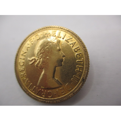 106 - A Queen Elizabeth II gold sovereign dated 1963, a good grade bullion coin with fine definition of fe... 