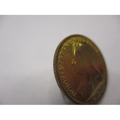 110 - A Victorian gold half sovereign dated 1899, a good grade bullion coin with fine definition of featur... 