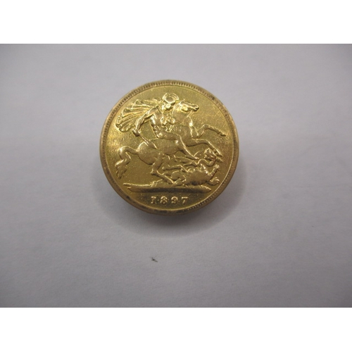 115 - A Victorian gold half sovereign dated 1897, a good grade bullion coin with fine definition of featur... 