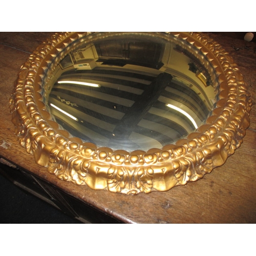 282 - A pair of vintage circular convex wall mirrors, approx. diameter 54cm, both in used condition with m... 