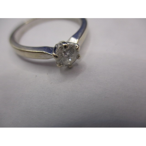 11 - An 18ct gold diamond solitaire ring, the stone being approx. 0.33 ct, approx. ring size ‘L’, approx.... 