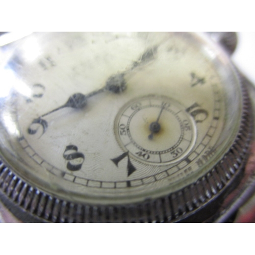 76 - An early 20th century gents Rolex Oyster cushion case wrist watch, runs when wound, having general u... 