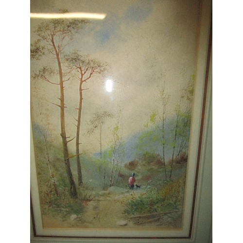 283 - 3 Antique watercolour landscape paintings, in later frames, monogrammed for James Lawson Stewart, ap... 