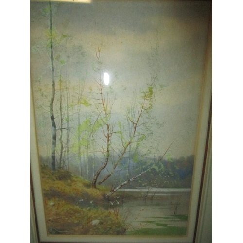 283 - 3 Antique watercolour landscape paintings, in later frames, monogrammed for James Lawson Stewart, ap... 