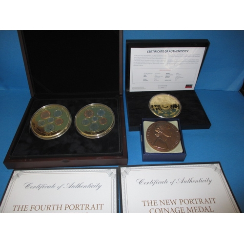 183 - A parcel of Coinage Medals, all in original presentation boxes and with certificates