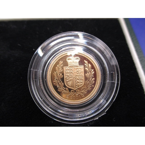 125 - A 2002 Royal Mint gold proof three coin sovereign set, consisting of Half sovereign, sovereign and d... 