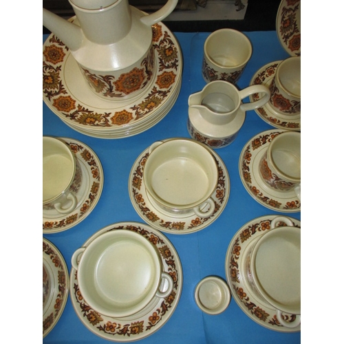 262 - A Midwinter pottery 6 place setting table service, in the Stonehenge and Woodland designs, to includ... 