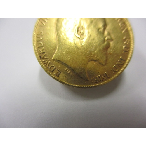 130 - An Edward VII gold half sovereign dated 1902, a circulated coin with good definition of features