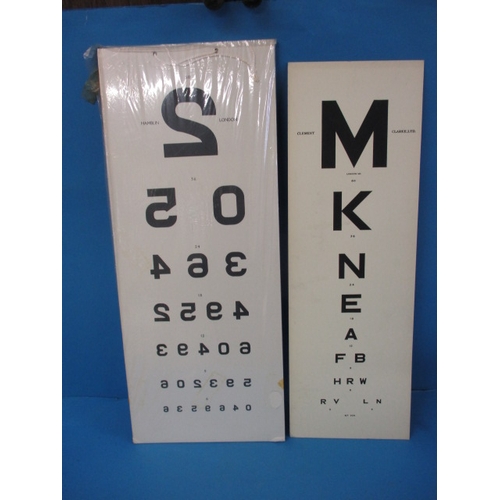 249 - Two vintage opticians eye testing charts, both in good used condition