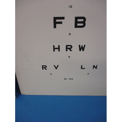 249 - Two vintage opticians eye testing charts, both in good used condition