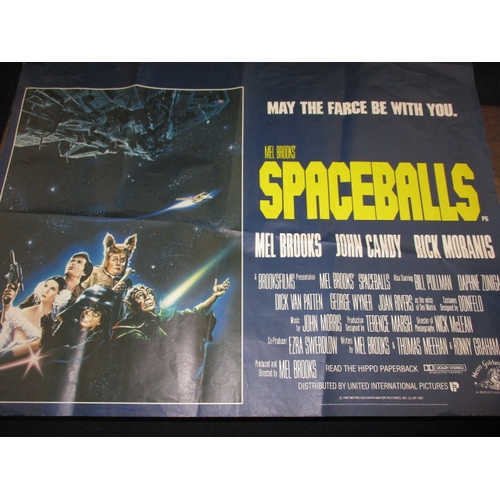 288 - A 1980s cinema film promotional poster for Mel Brooks ‘Spaceballs’, dated 1987, approx. size 101x76c... 