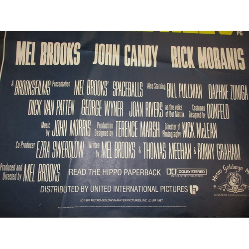 288 - A 1980s cinema film promotional poster for Mel Brooks ‘Spaceballs’, dated 1987, approx. size 101x76c... 