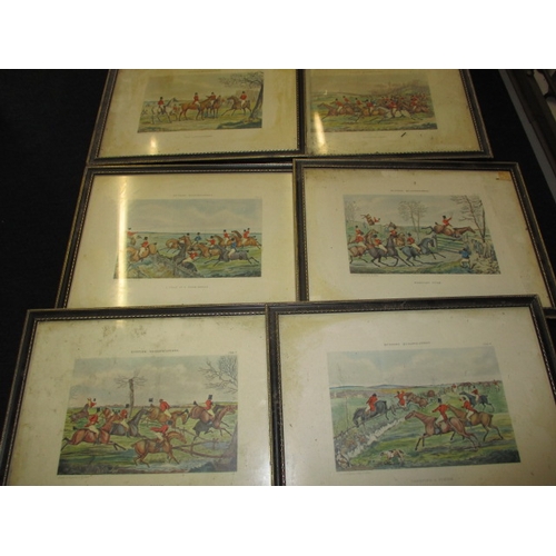 290 - A set of 6 vintage ‘Hunting Qualifications’ prints by H Alken, each in glazed frame, approx. frame s... 