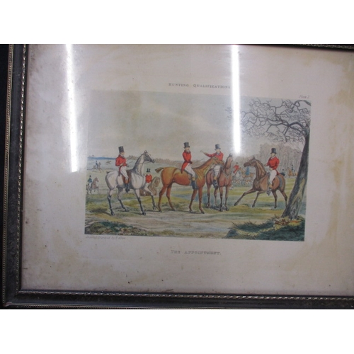 290 - A set of 6 vintage ‘Hunting Qualifications’ prints by H Alken, each in glazed frame, approx. frame s... 