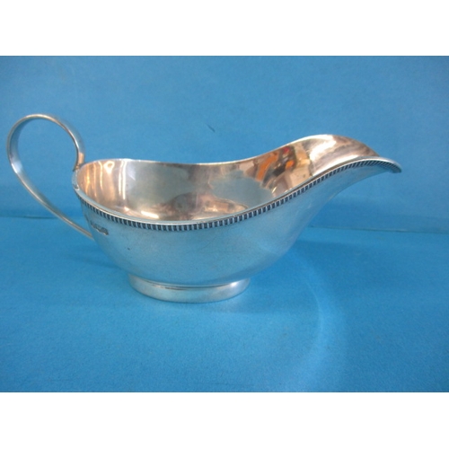 152 - 3 Sterling silver sauce boats, various dates and makers, all in good used condition, approx. gross p... 