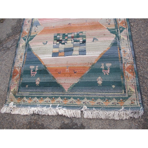 277 - A vintage Egyptian rug, approx. size 180x120cm in used condition with general use-related marks