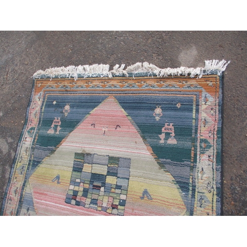 277 - A vintage Egyptian rug, approx. size 180x120cm in used condition with general use-related marks