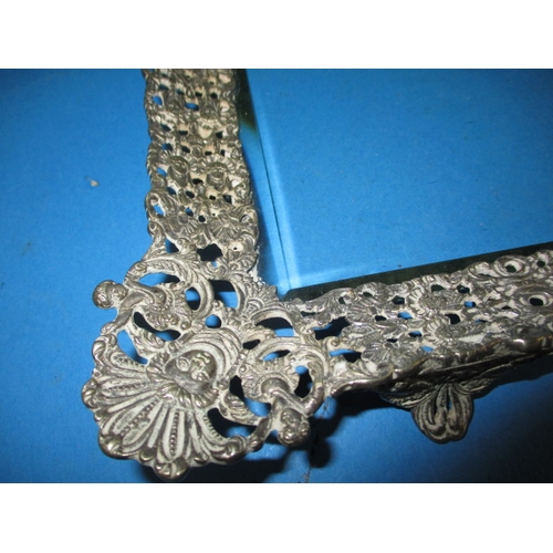 256 - A vintage white metal mounted decanter tray, in useable pre-owned condition