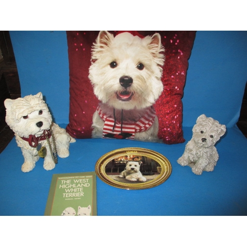 257 - A parcel of West highland white terrier collectables, all in used condition