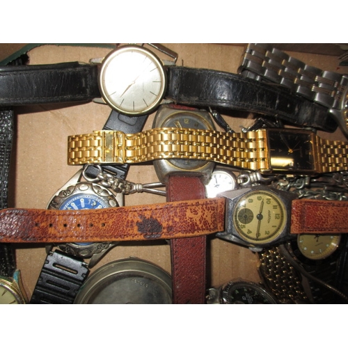 156 - A large quantity of miscellaneous wrist watches, all in used condition and not tested as to function