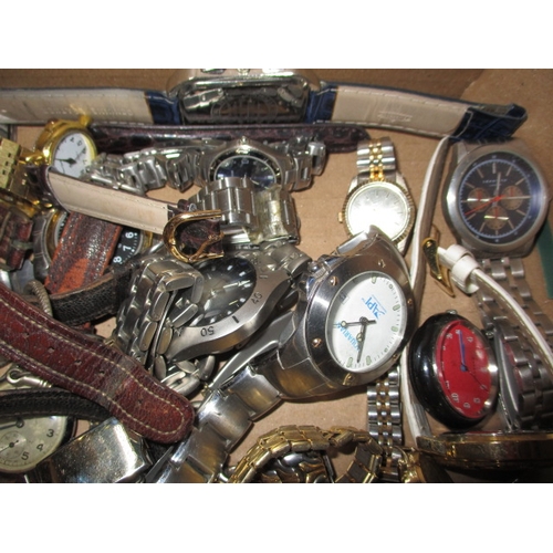 156 - A large quantity of miscellaneous wrist watches, all in used condition and not tested as to function