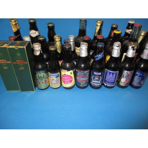 134 - Approx 60 bottles of vintage beer, to include numerous royal commemorative examples, all unopened an... 