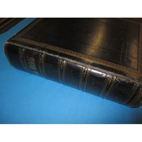 119 - A 19th century family bible, with family history, births etc, hand written up to 3rd quarter of 20th... 