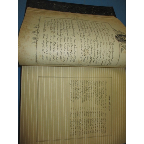 119 - A 19th century family bible, with family history, births etc, hand written up to 3rd quarter of 20th... 