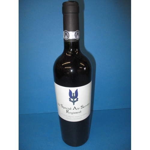 162 - A 75cl bottle of 22 Special Air Services regiment Malbec wine, cellar stored