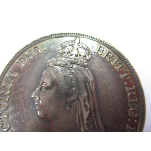 55 - A Victorian Jubilee head crown dated 1891, a circulated coin with very good definition of features