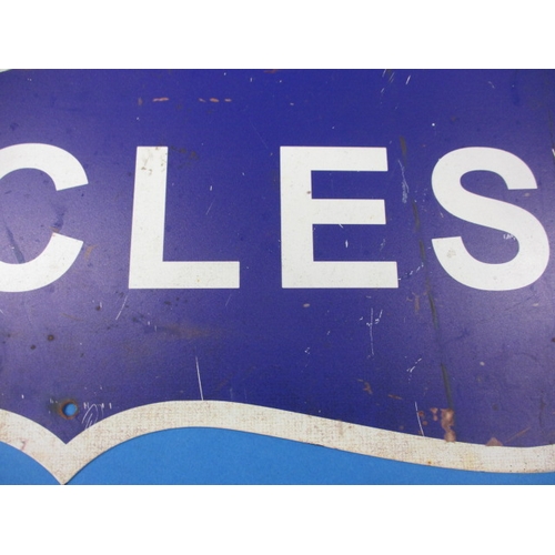 250 - A vintage Humber Cycles advertising sign, being shield shape, in good useable pre-owned condition wi... 