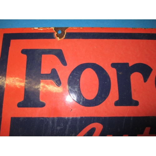 255 - A vintage double sided enamel advertising sign for Fordson authorised sales and service, approx. siz... 