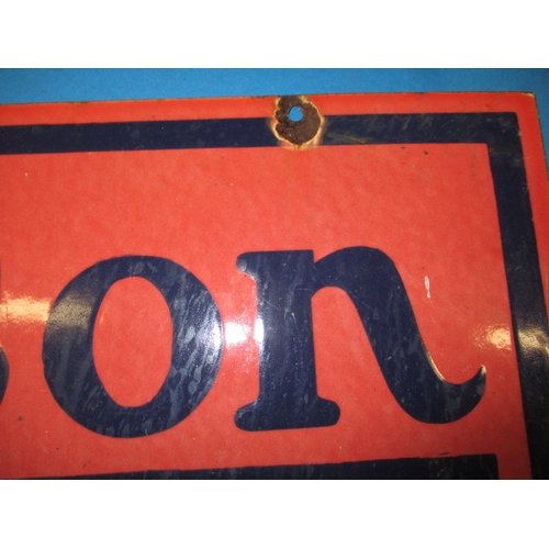 255 - A vintage double sided enamel advertising sign for Fordson authorised sales and service, approx. siz... 